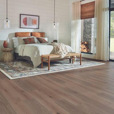 wood look laminate floors in a charming Maryland bedroom
